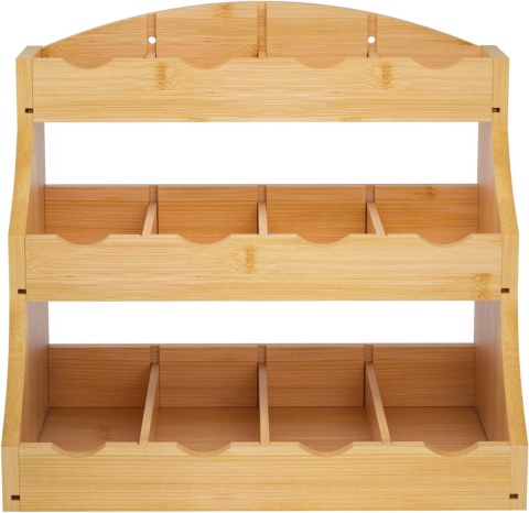 Bambusowy pojemnik na herbatę 3-poziomowy