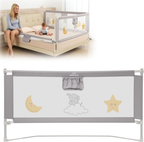 Barierka ochronna do łóżeczka dla dzieci 3 sztuki regulowana i bezpieczna
