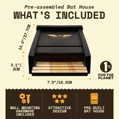 Budka dla nietoperza domek 22 x 12 x 34 cm