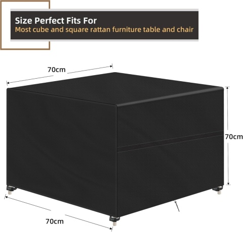 Callni Pokrowiec na meble ogrodowe, odporny na warunki zimowe 70 x70 cm