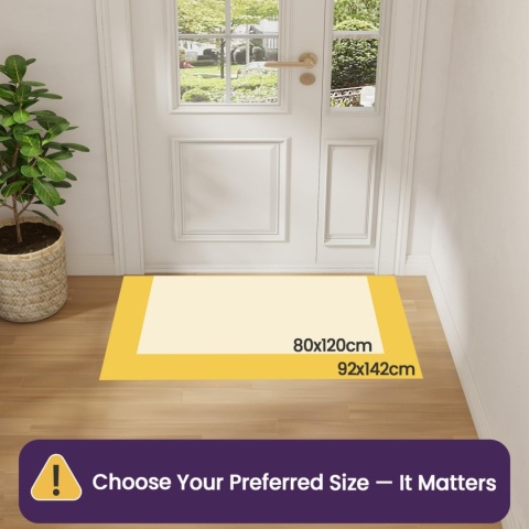 DEXI Wycieraczka do drzwi wejściowych, 92 x 142 cm, antypoślizgowa