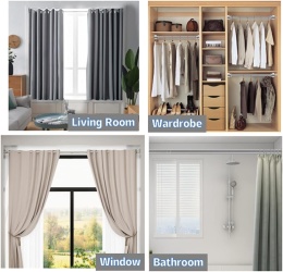 Drazek prysznicowy pręt napinający szyna teleskopowa 80-290cm