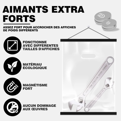 Drewniana ramka magnetyczna 61cm na plakat obraz