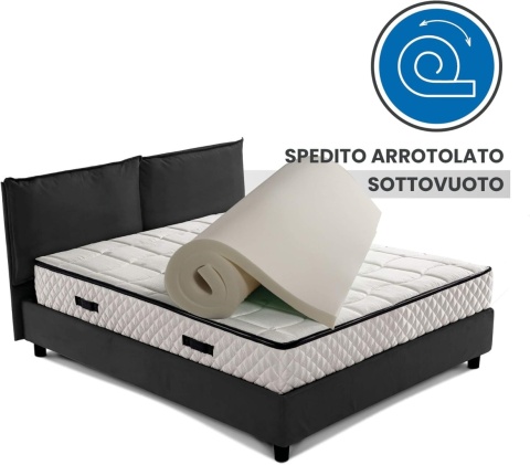 Geemma materac, pianka z pamięcią kształtu, 5 cm, z hipoalergiczna, 160 x 190 cm