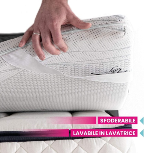 Geemma materac, pianka z pamięcią kształtu, 5 cm, z hipoalergiczna, 160 x 190 cm