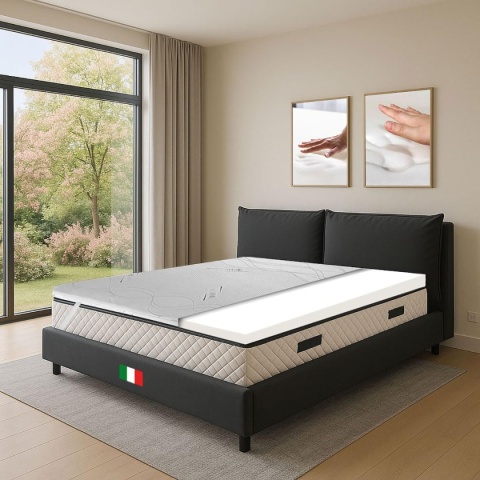 Geemma materac, pianka z pamięcią kształtu, 5 cm, z hipoalergiczna, 160 x 190 cm