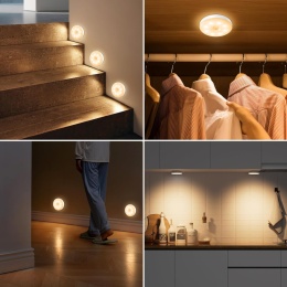 daphomeu Ściemniana lampka nocna z czujnikiem ruchu, ładowana przez USB 6 szt