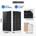 Eco-Worthy panel solarny bifacial 195W 18V mono 12V balkon camper