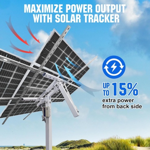 Eco-Worthy panel solarny bifacial 195W 18V mono 12V balkon camper