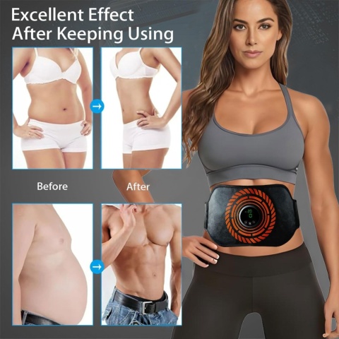 ElektroStymulator Mięśni Brzucha Pas Odchudzający ABS 6 Trybów