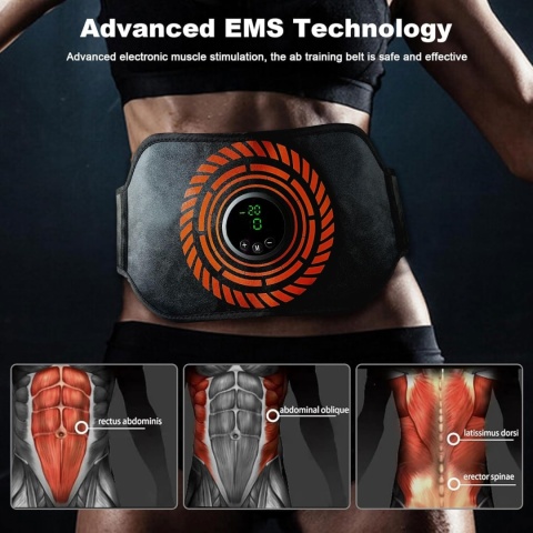 ElektroStymulator Mięśni Brzucha Pas Odchudzający ABS 6 Trybów