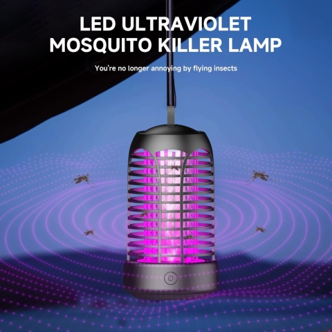 Elektryczna lampa owadobójcza, 4500 V, lampa na komary z 20 W UV i światłem LED 9 W