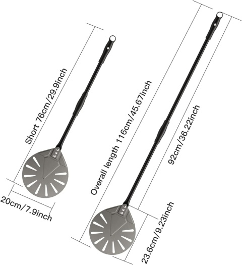 G.a HOMEFAVOR Perforowana łopatka do pizzy zestaw 30 cm