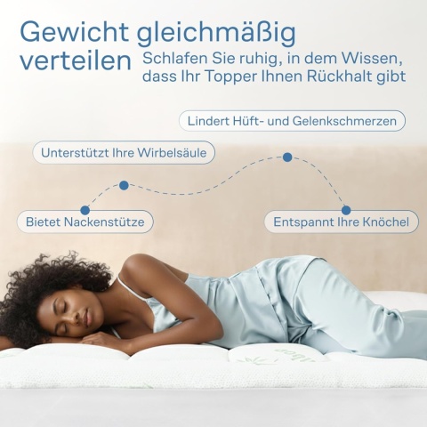 TOPPER materac, bambusowy hipoalergiczny, 140 x 190 cm