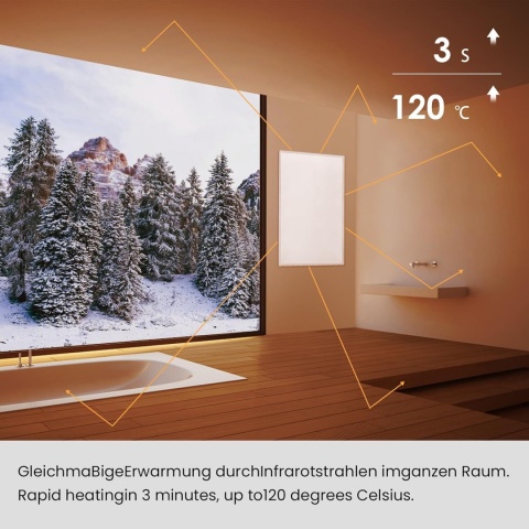 Hocosyme Panel grzewczy na podczerwień 800W Z Termostatem