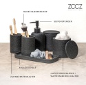 J405. Zccz akcesoria łazienkowe zestaw łazienkowy 6 szt. czarny