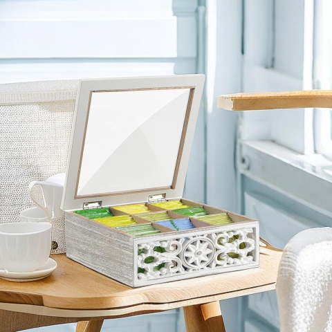 JAZUIHA Pudełko na herbatę w stylu vintage