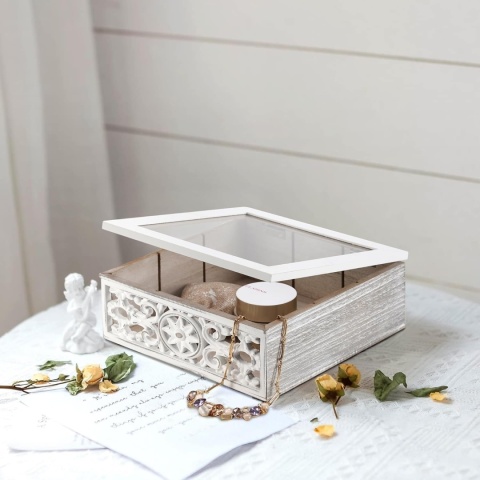 JAZUIHA Pudełko na herbatę w stylu vintage