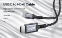 JSAUX Kabel USB C na HDMI 2 m – USB C do HDMI 4K UHD, Thunderbolt 3