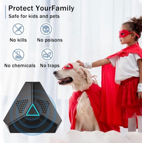 Ultradźwiękowy odstraszacz gryzoni, łasic żółtych, szopów