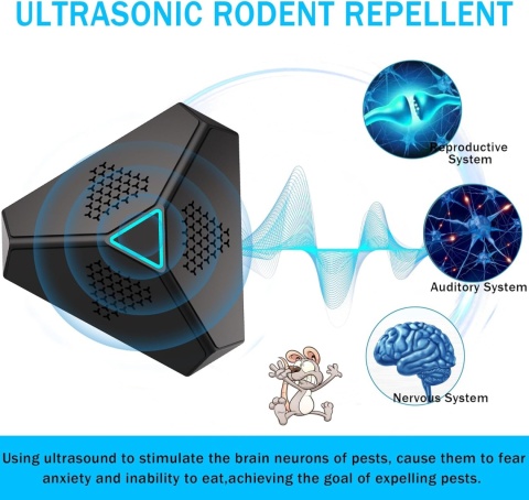 Ultradźwiękowy odstraszacz gryzoni, łasic żółtych, szopów