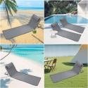 Leżak plażowy ogrodowy z 4 pozycjami oparcia zestaw 2 sztuk