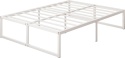 Łóżko Metalowe Białe Rama Łóżka Ze Stelażem Do Sypialni Pokoju 120x190 cm