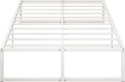 Łóżko Metalowe Białe Rama Łóżka Ze Stelażem Do Sypialni Pokoju 180 x 200 cm