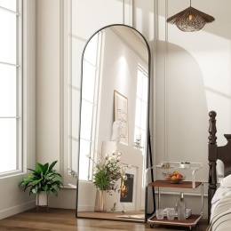 Lustro stojące prostokąt rama metal 142 x 52 cm