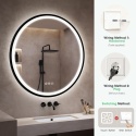 Lustro S'bagno 800 cm okrągłe z oświetleniem funkcja pamięci