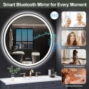 Lustro S'bagno 800 cm okrągłe z oświetleniem funkcja pamięci