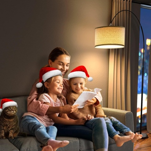 Modlicht Lampa łukowa JASMIN|W zestawie LED E27 | 33 cm Czarny klosz