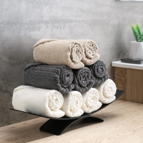 OETAMS WIESZAK NA RĘCZNIKI DLA GOŚCI BEZ WIERCENIA CZARNY WIESZAK NA PAPIER