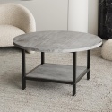 Okrągły stolik kawowy 2-poziomowy 70 cm VERFARM
