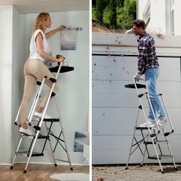 PROFI-PARTNER Drabina bezpieczeństwa, składane poręcze, 3 stopnie