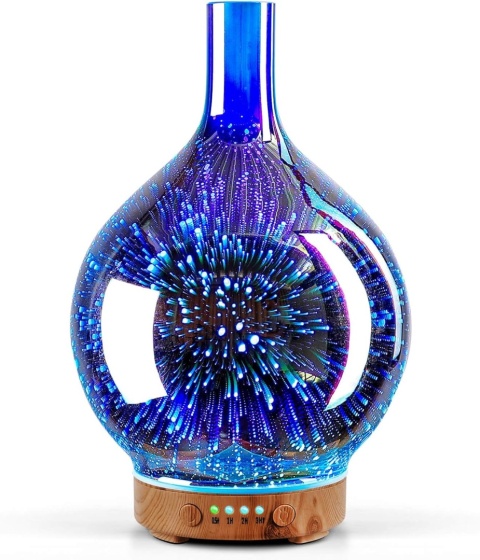 Porseme Nawilżacz powietrza 100 ml, ręcznie dmuchany 3D, ultradźwiękowy led