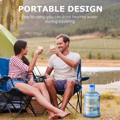 Przenośny pojemnik na wodę z uchwytem, butelka 5 l, przenośny mocny trwaly