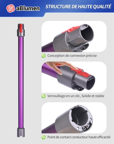 RURA DYSON V7 V8 V11 V10 V15 FIOLETOWA WZMOCIONA