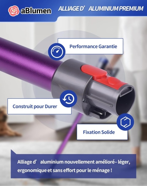 RURA DYSON V7 V8 V11 V10 V15 FIOLETOWA WZMOCIONA