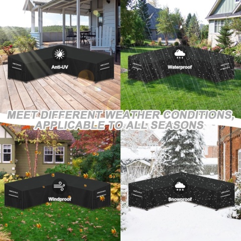SIMPHAUS Pokrowiec na meble ogrodowe wodoodporny, 255 x 255 cm