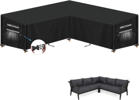 SIMPHAUS Pokrowiec na meble ogrodowe wodoodporny, 255 x 255 cm