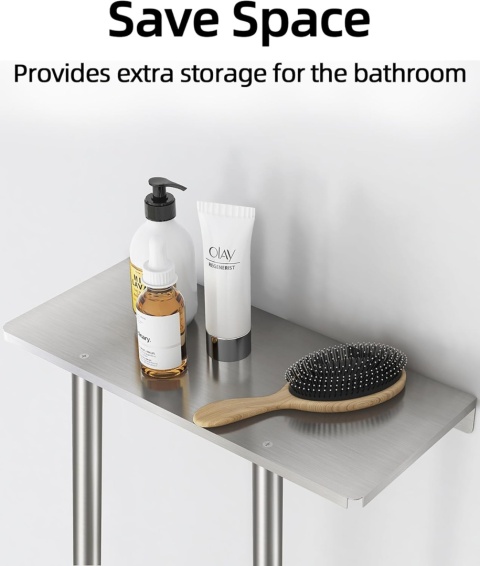 STWWO Wieszak na ręczniki, ścienny, duży regał na ręczniki, do łazienki, 76 cm