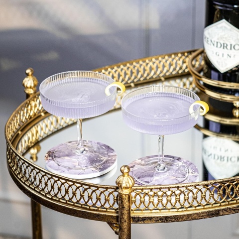 Szklanki coupe w stylu vintage, art deco, zestaw 4 sztuk, 200 ml