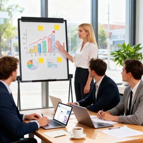 TABLICA MAGNETYCZNA 60x90 SUCHOŚCIERALNA DO PREZENTACJI FLIPCHART obrotowy