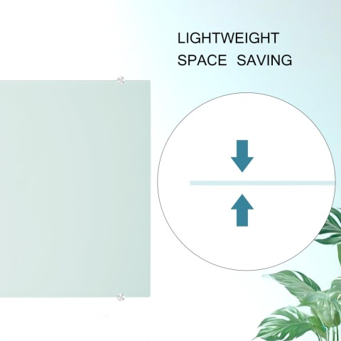 TABLICA magnetyczna szklana biała 90x60 cm