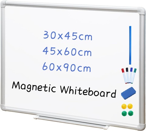 Tablica magnetyczna biała suchościeralna 120x90 cm rama aluminiowa