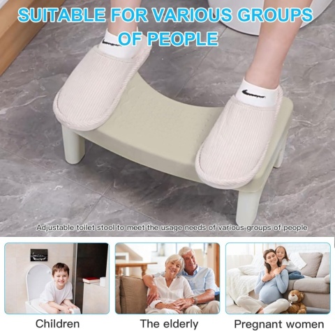 Taboret toaletowy, szary, zdejmowany, antypoślizgowy