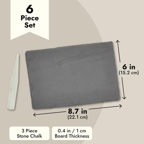 Taca KAMIENNA deska patera do przekąsek deserów sushi sera wędlin 6 sztuk