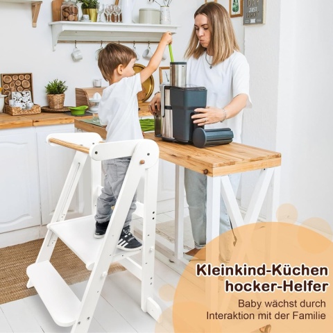 Uuoeebb Wieża edukacyjna składana dla dzieci 1-6 lat regulowana