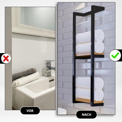 Vonia Wieszak na ręczniki – regał łazienkowy
